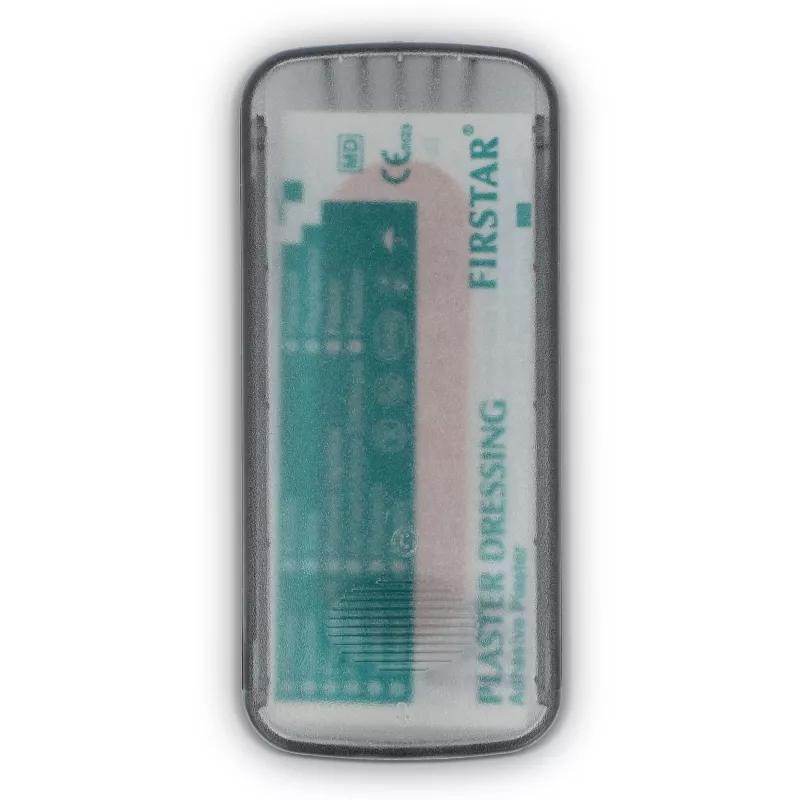 Pudełko z 5 plastrami z polietylenu (56 × 18 mm) - czarny (LT90320-N0002)