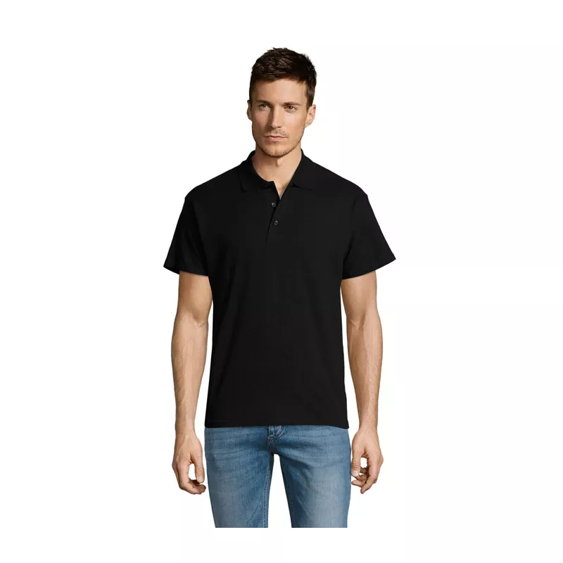 Koszulka polo męska piqué 170 g/m² Sol's SUMMER II - Czarny (S11342-BK)