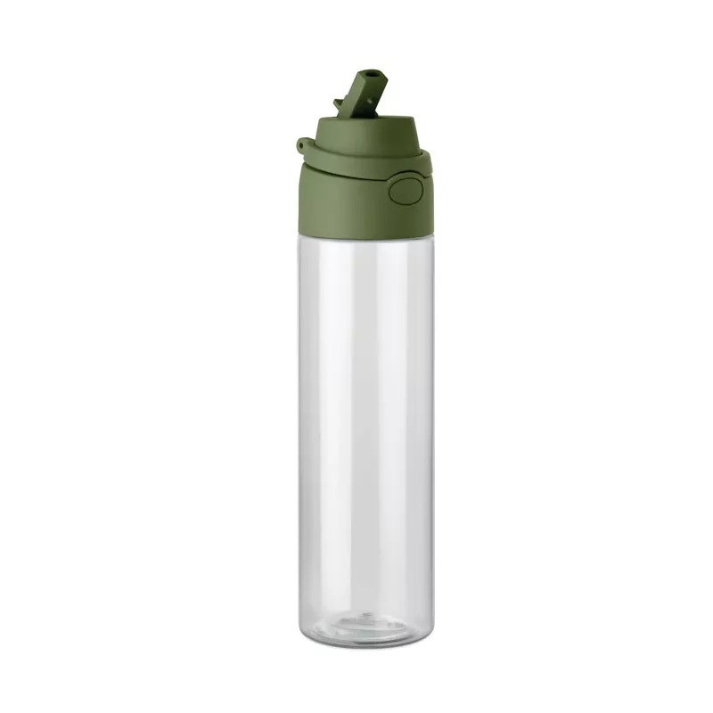 Butelka z RPET ze słomką 2 w 1 700 ml TOIEN KLAR - Ciemnozielony (MO2990-60)