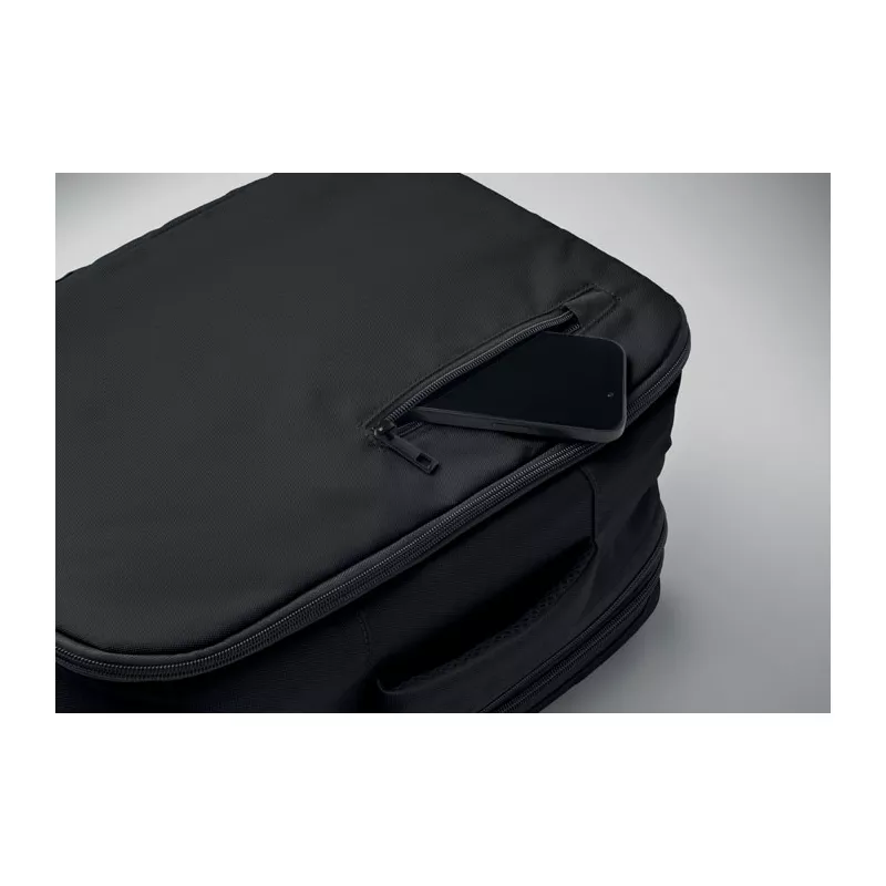 Plecak kabinowy z RPET na laptop 15" FLYSAFE - Czarny (MO2840-03)
