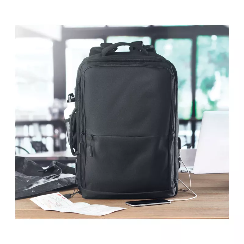 Plecak modułowy RPET 600D SOPHIS - Czarny (MO6901-03)
