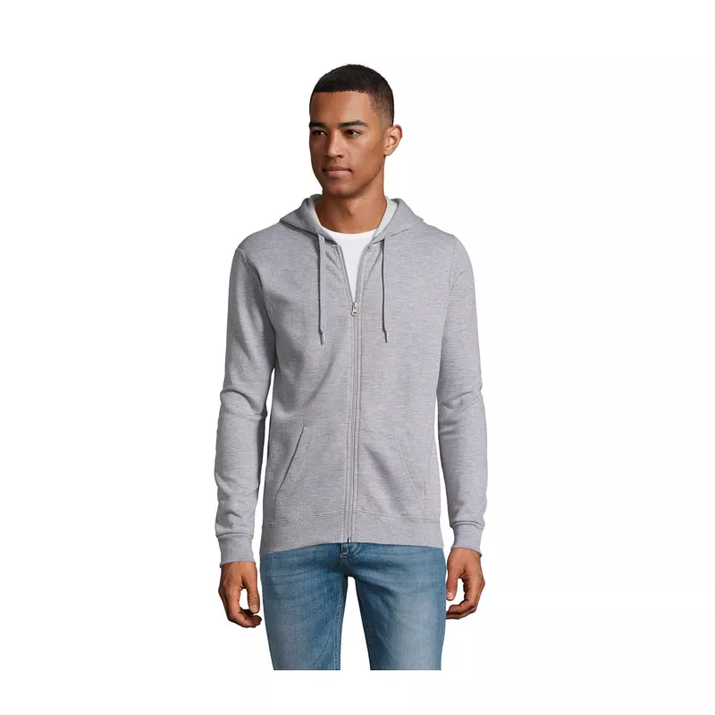 Bluza unisex z kapturem rozpinana 260 g/m² Sol's STONE - Szary Melanż 2 (S01714-GY)