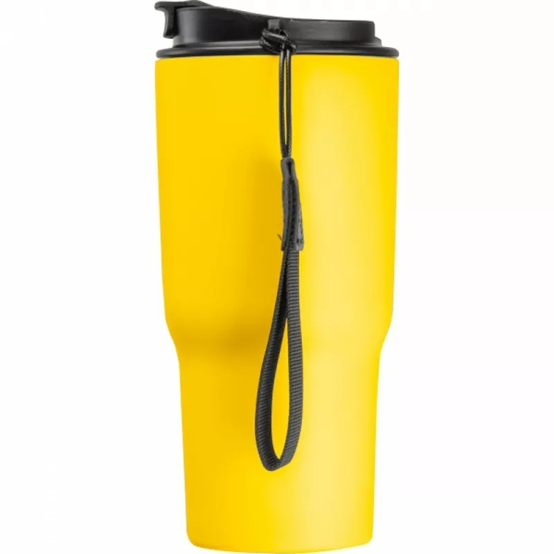 Kubek termiczny 550 ml ze stali z recyklingu DANA - żółty (8523908)