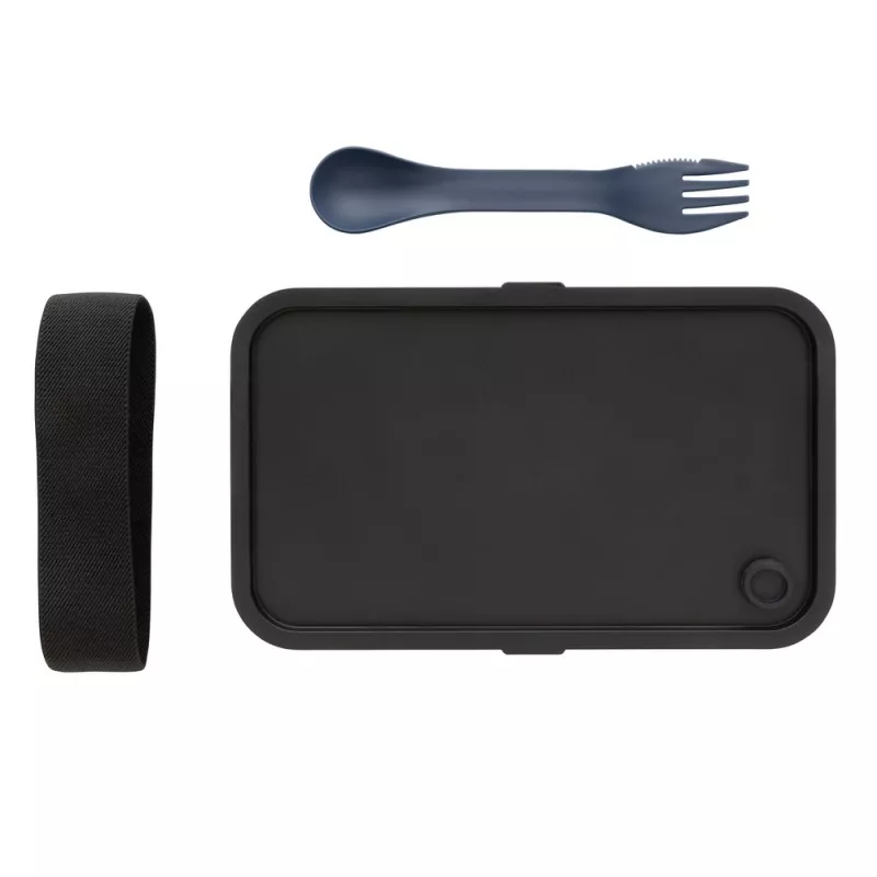 Pudełko śniadaniowe 1,2 L RPP, łyżkowidelec - navy (P269.055)