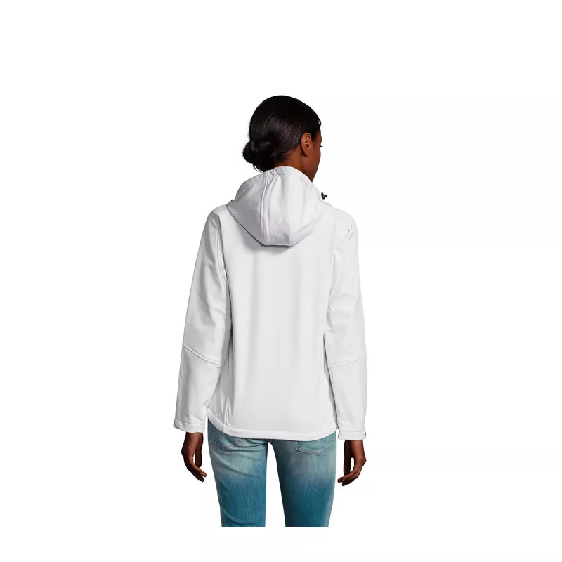 Softshell z kapturem 340 g/m² Sol's REPLAY WOMEN - Bialy (S46802-WH)