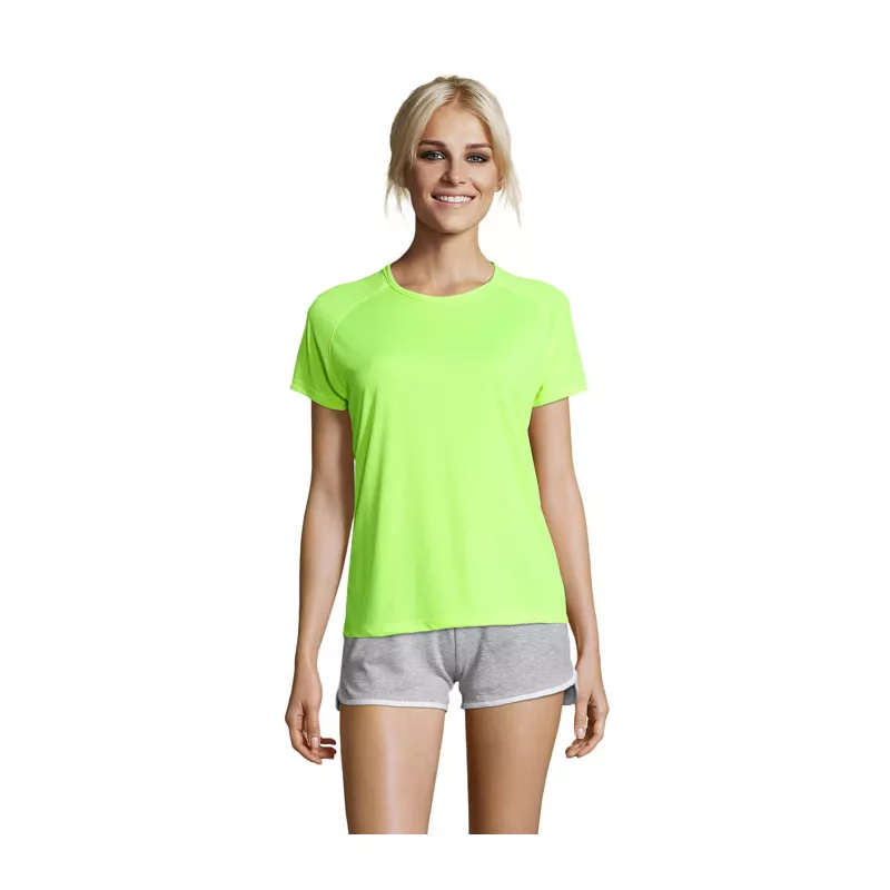 Koszulka sportowa damska 140 g/m² Sol's SPORTY WOMEN - Neon Yellow (S01159-NE)