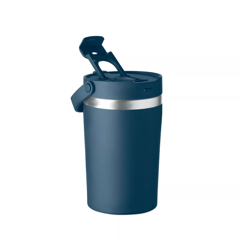 Kubek termiczny ze słomką i paskiem 350 ml COZYCUP - Francuski Granat (MO2922-85)