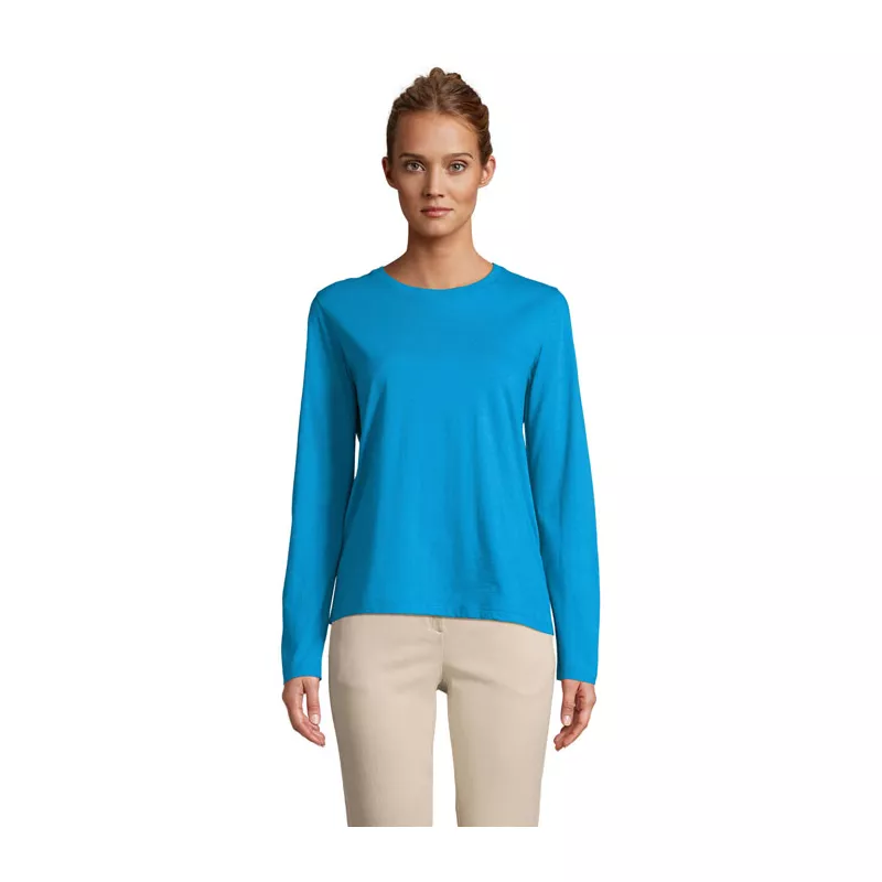 Koszulka damska z długim rękawem Sol's MONARCH WOMEN - Aqua (S04443-AQ)