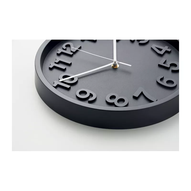 Zegar ścienny z cichym mechanizmem 30 cm MURO - Czarny (MO2851-03)