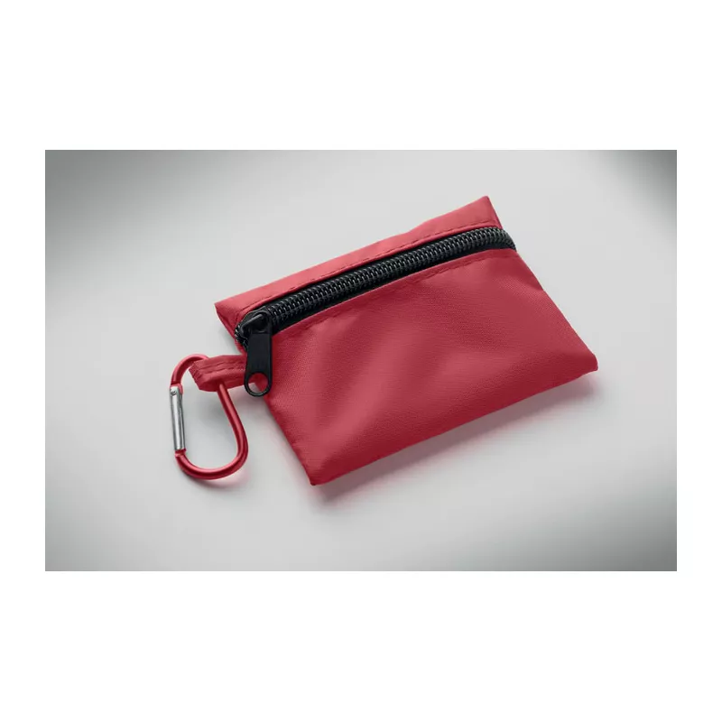 Apteczka kompaktowa w etui z RPET CAREONE - Czerwony (MO2819-05)