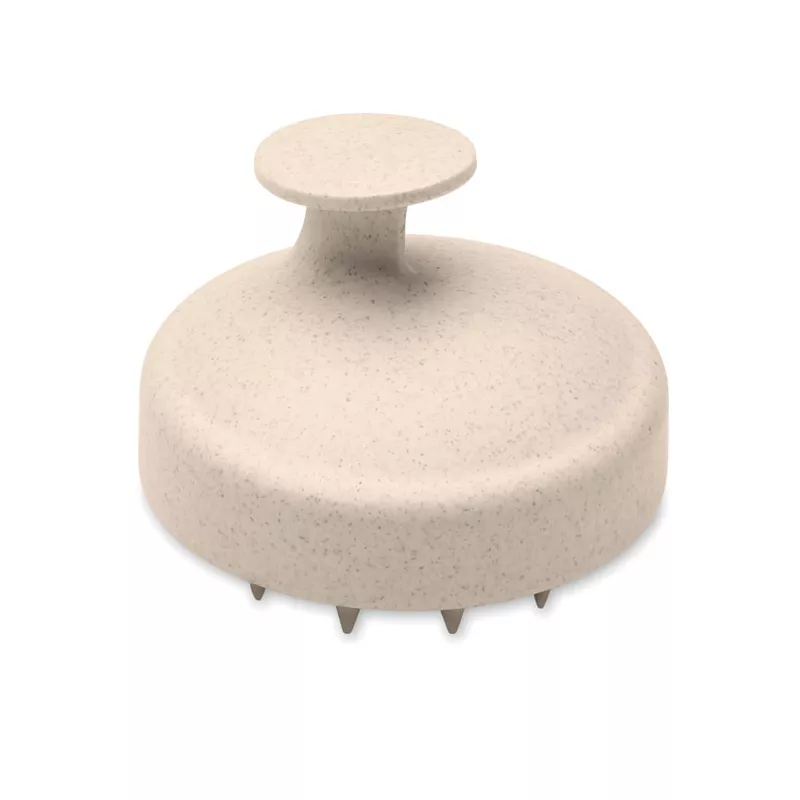 Szczotka do masażu głowy z silikonowym włosiem MASSAGE - Bezowy (MO3164-13)