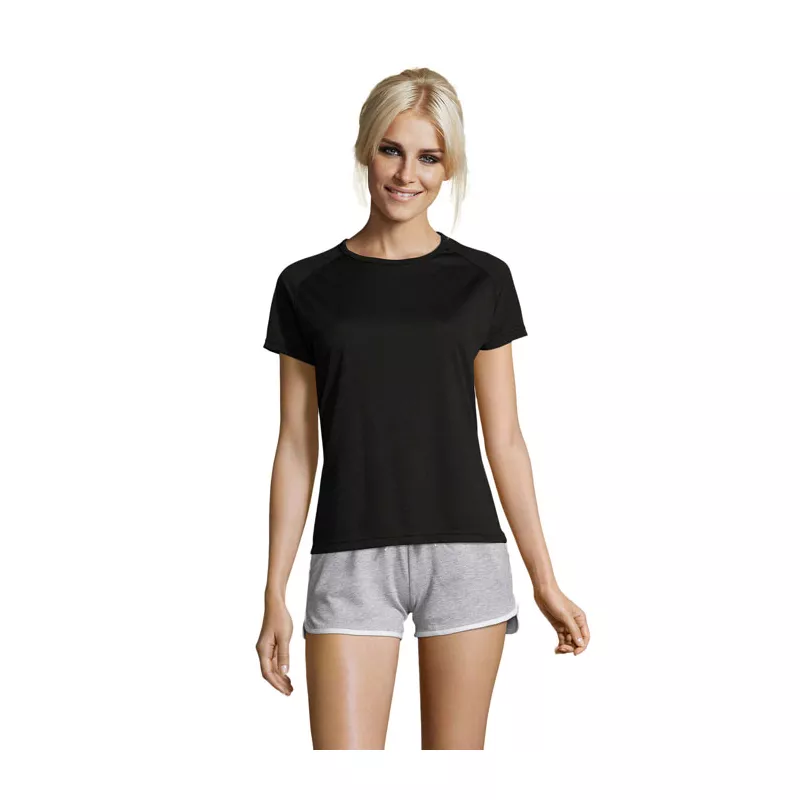 Koszulka sportowa damska 140 g/m² Sol's SPORTY WOMEN - Czarny (S01159-BK)