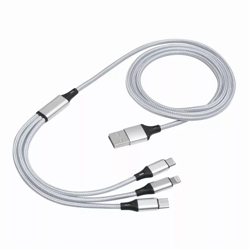 Kabel do ładowania CHARGE DISTANCE - srebrny (56-1107381)