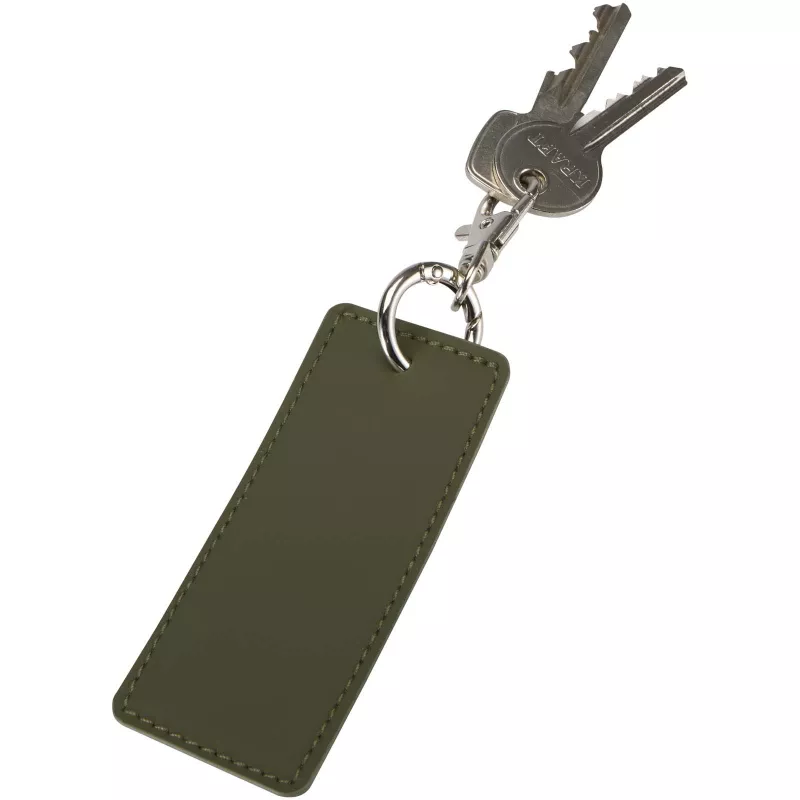 Resi Plus brelok z prostokątną zawieszką z recyklingowanego materiału z certyfikatem GRS - Leśny zielony (13014164)