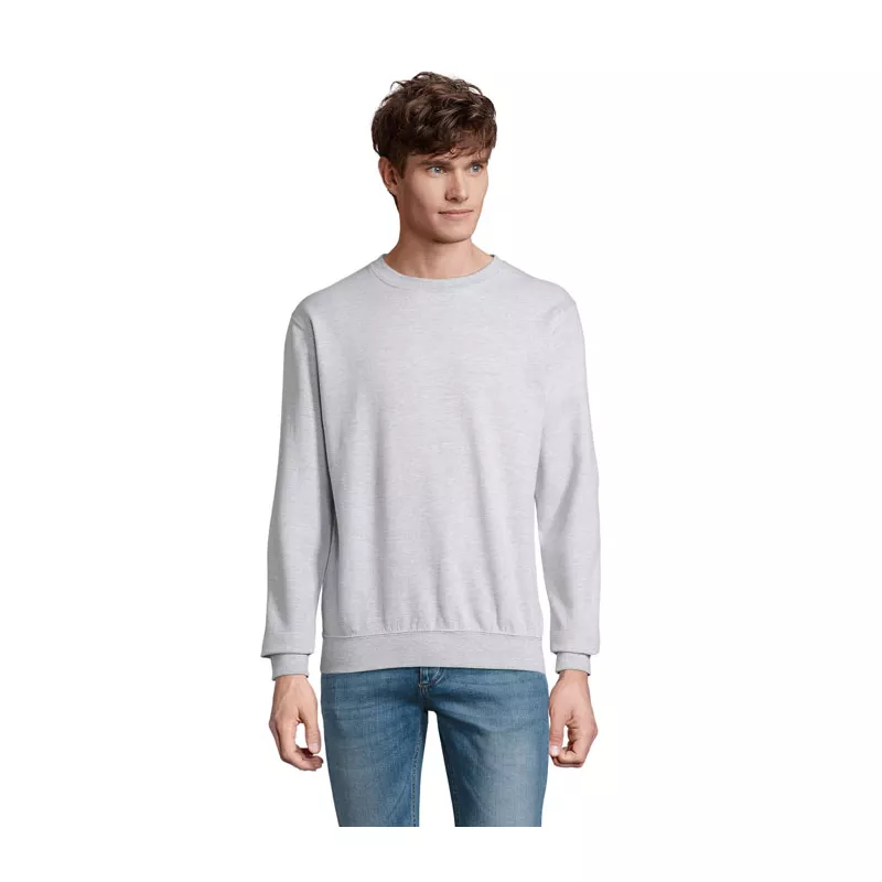 Bluza unisex bez kaptura 280 g/m² Sol's COLUMBIA - Szary Melanż 2 (S03814-GY)