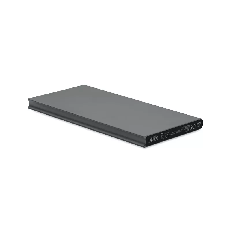 Powerbank 8000 mAh aluminiowy POWERFLAT8C - Tytanowy (MO2340-18)