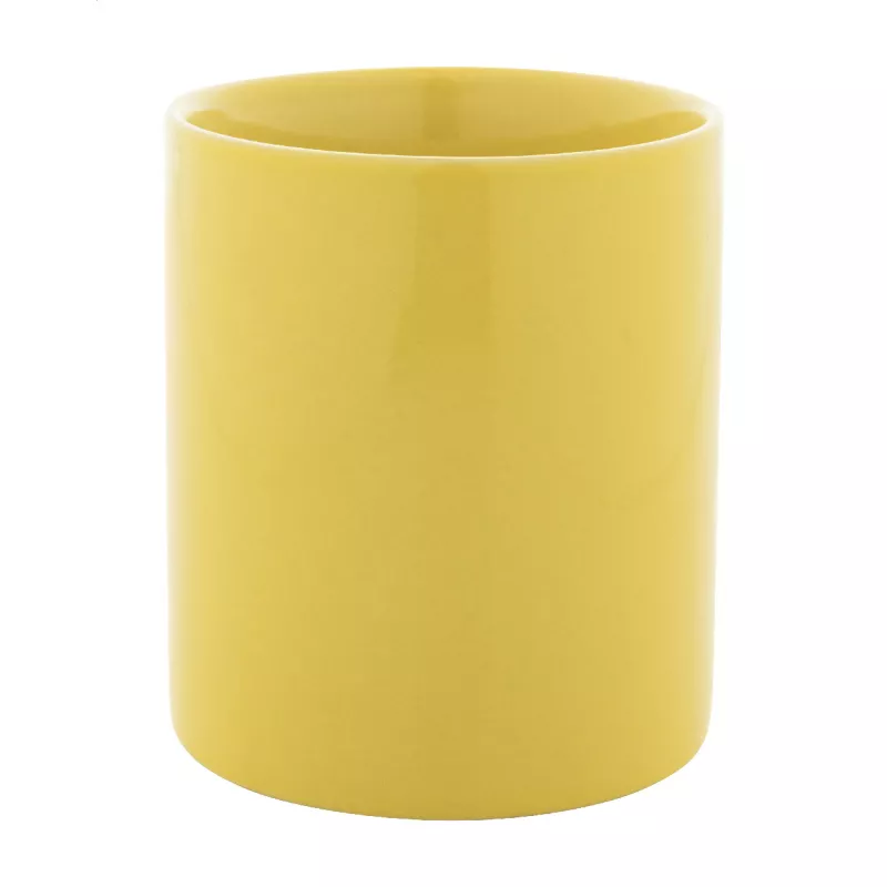 Kolomu kolorowy ceramiczny kubek - żółty (AP800117-02)