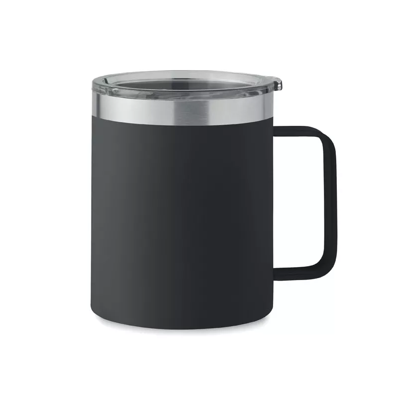 Kubek termiczny ze stali z recyklingu 300 ml INARI - Czarny (MO6934-03)
