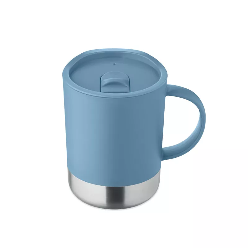 Kubek z PP z przesuwaną pokrywką 300 ml BEAKER - Petrol (MO2772-20)