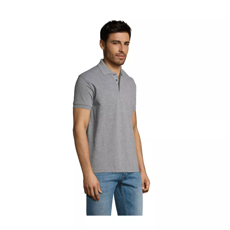 Koszulka polo męska 200 g/m² Sol's PRIME MEN - Szary Melanż 2 (S00571-GY)