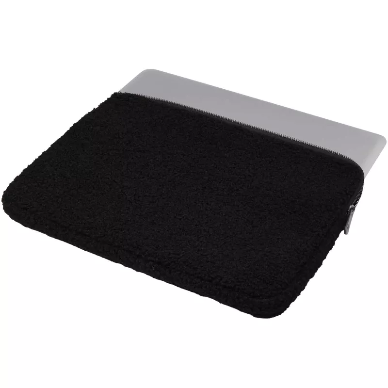 Bear 13-calowe etui sherpa na laptopa z recyklingu z certyfikatem GRS, o pojemności 2 l - Czarny (12077590)