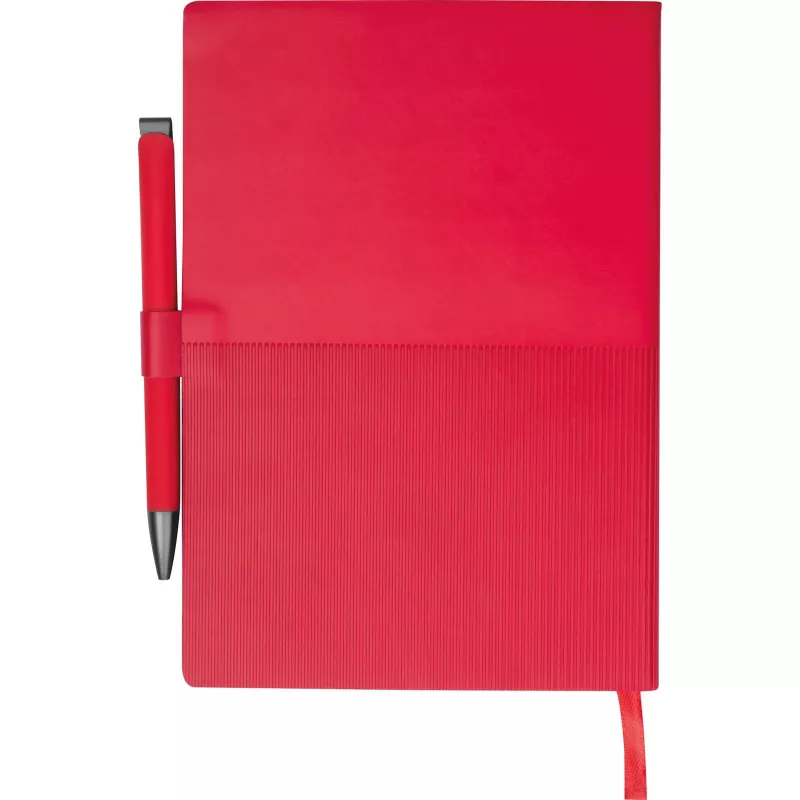 Notes A5 w linie z długopisem MERSIN - czerwony (562005)