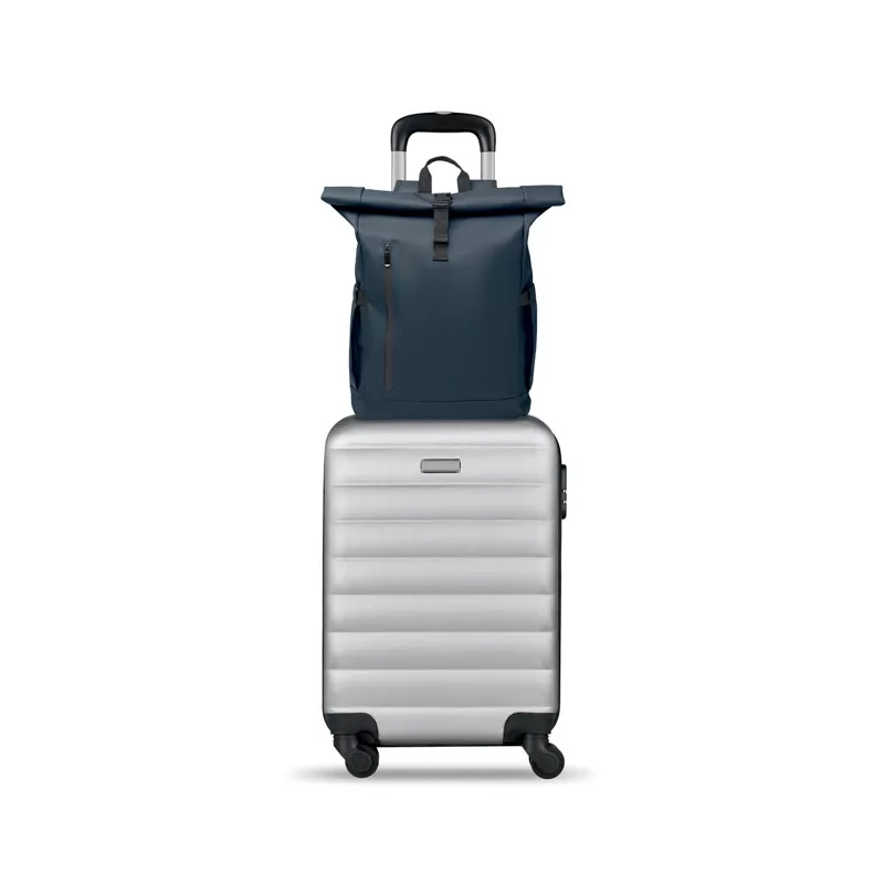 Plecak rolltop na laptop RPET 600D BANGKOK ROLL - Niebieski (MO2643-04)