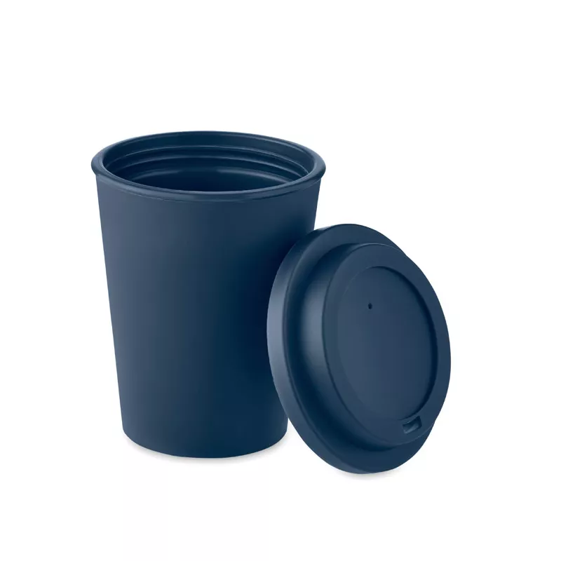 Kubek dwuścienny z PP z ustnikiem 300 ml NOLA - Francuski Granat (MO6582-85)
