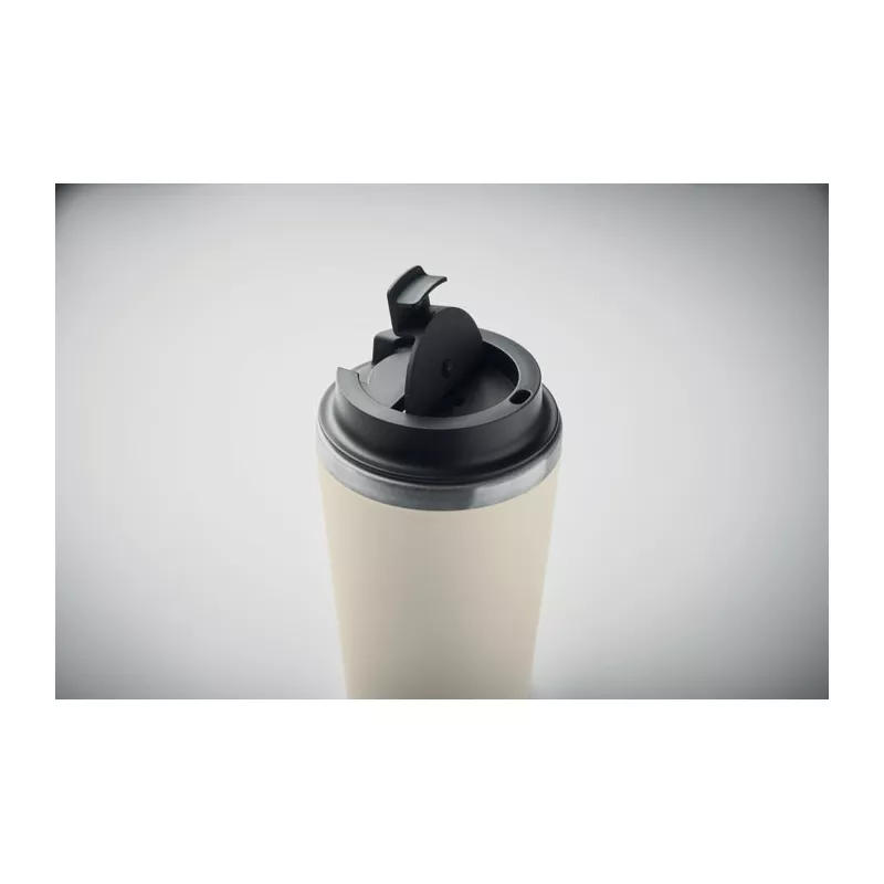 Kubek dwuścienny z powłoką ceramiczną 350 ml BLERM - Bezowy (MO2572-13)