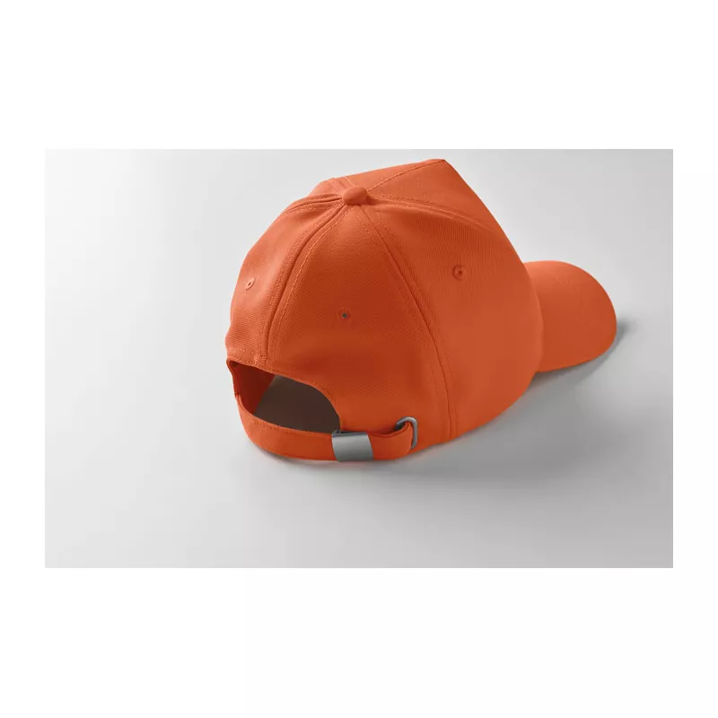 Czapka z daszkiem 5-panelowa RPET 210 g/m² SENGA - Pomaranczowy (MO6831-10)