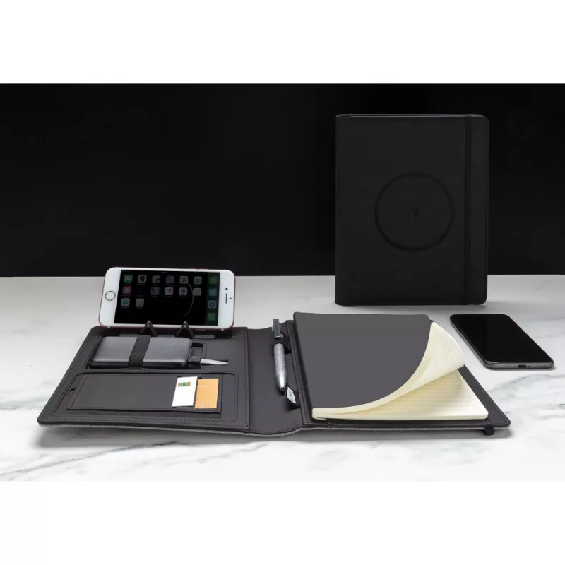 Teczka konferencyjna A5 Air, power bank 5000 mAh - czarny (P774.051)