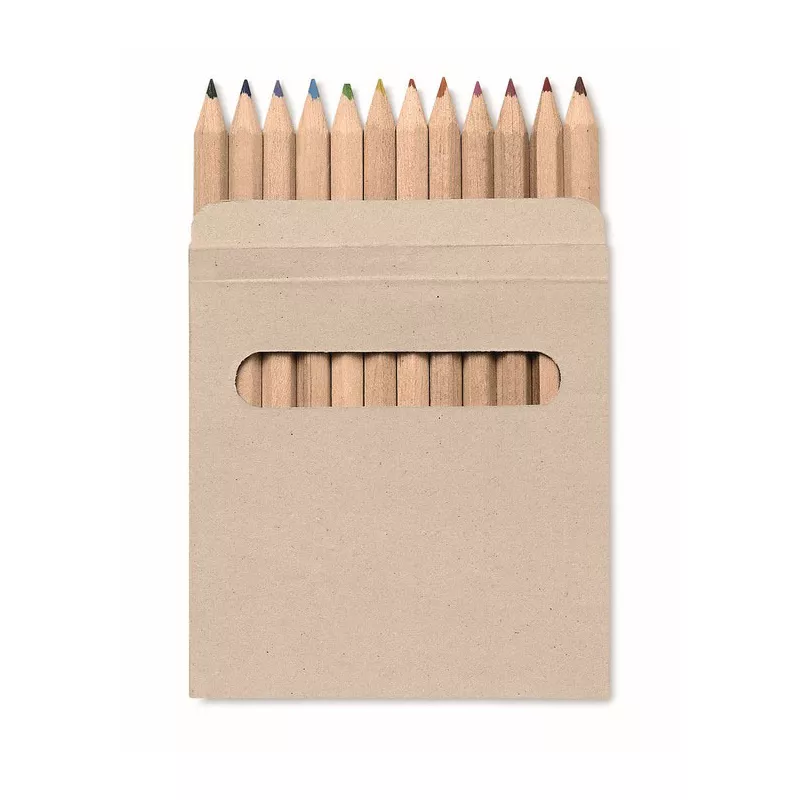 Kredki ołówkowe 12 szt. w kartoniku ARCOLOR - Brazowy (IT1047-01)