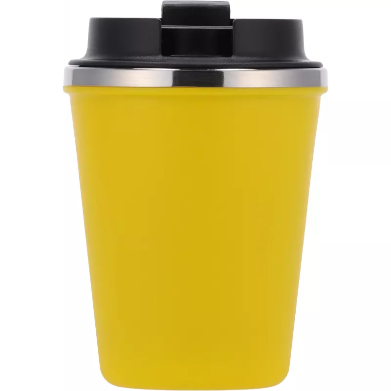 Kubek termiczny 350 ml z powłoką z recyklingu METODY - żółty (8496208)