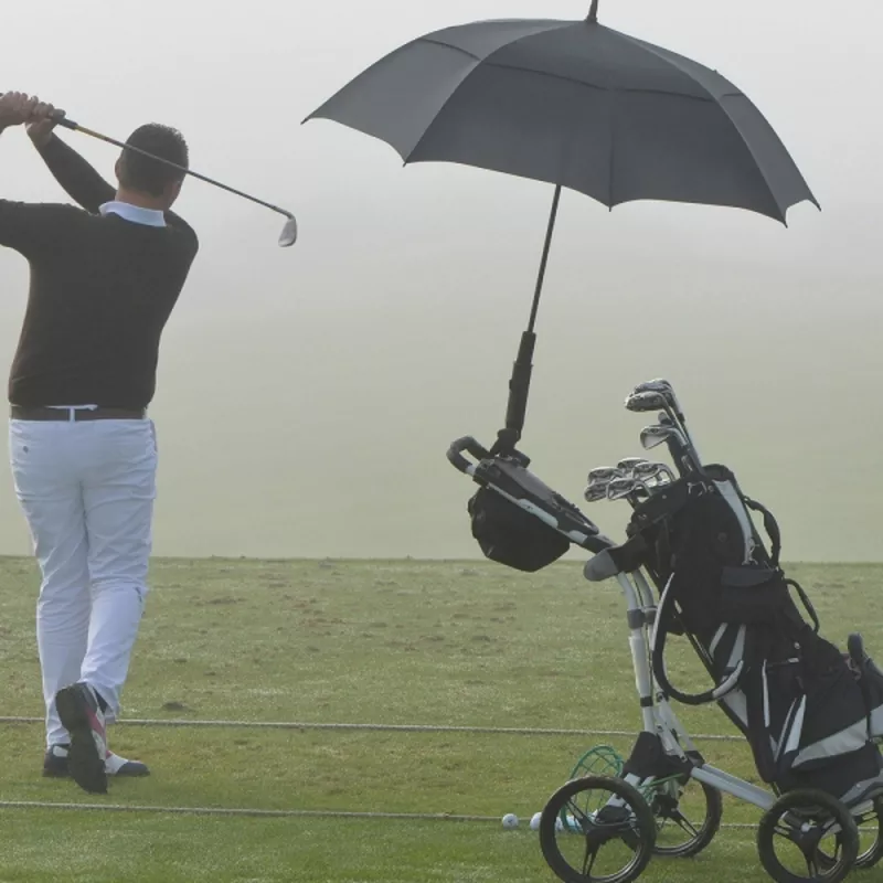 Parasol automatyczny XXL do gry w golfa ø132 cm HENNING - czarny (4345203)
