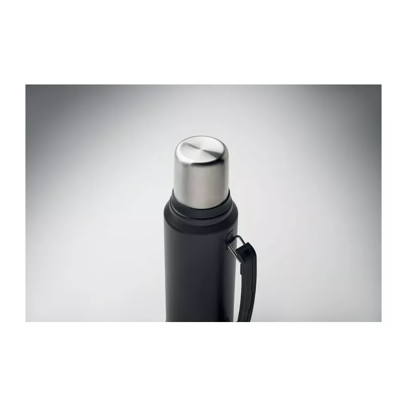 Termos stalowy z kubkiem 1000 ml NYIMA - Czarny (MO2710-03)
