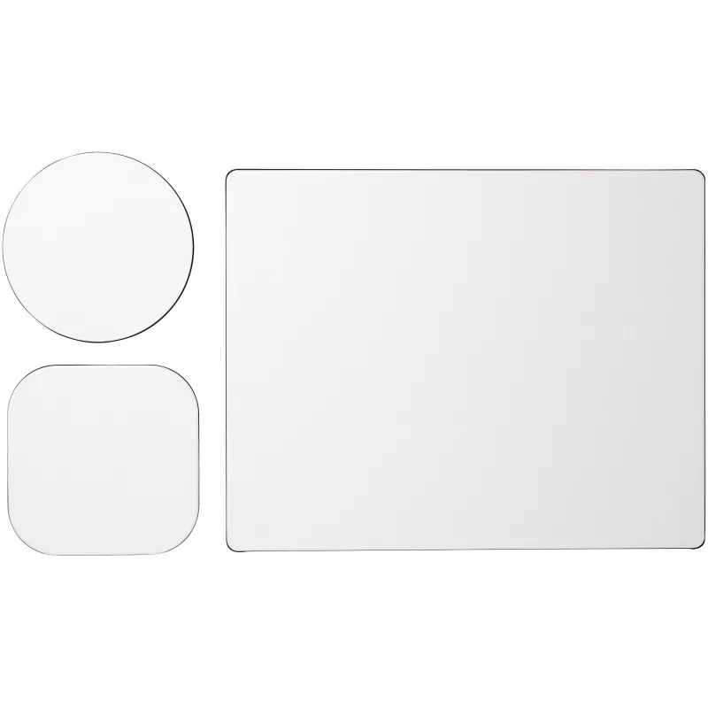 Podkładka pod mysz Brite-Mat® w zestawie z podkładkami pod kubek combo 1 - Czarny (21052600)