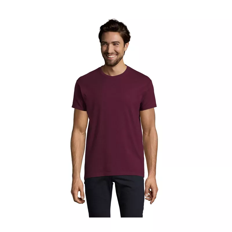 Koszulka męska bawełniana 190 g/m² Sol's IMPERIAL - Burgundy (S11500-BG)