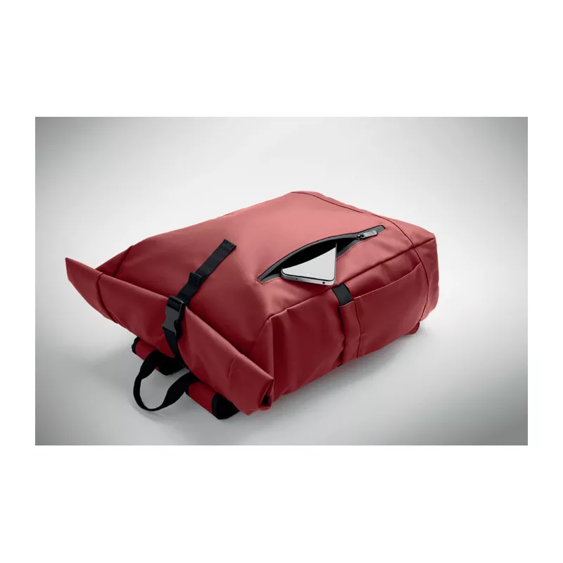 Plecak rolltop na laptop RPET 600D BANGKOK ROLL - Burgund (MO2643-02)