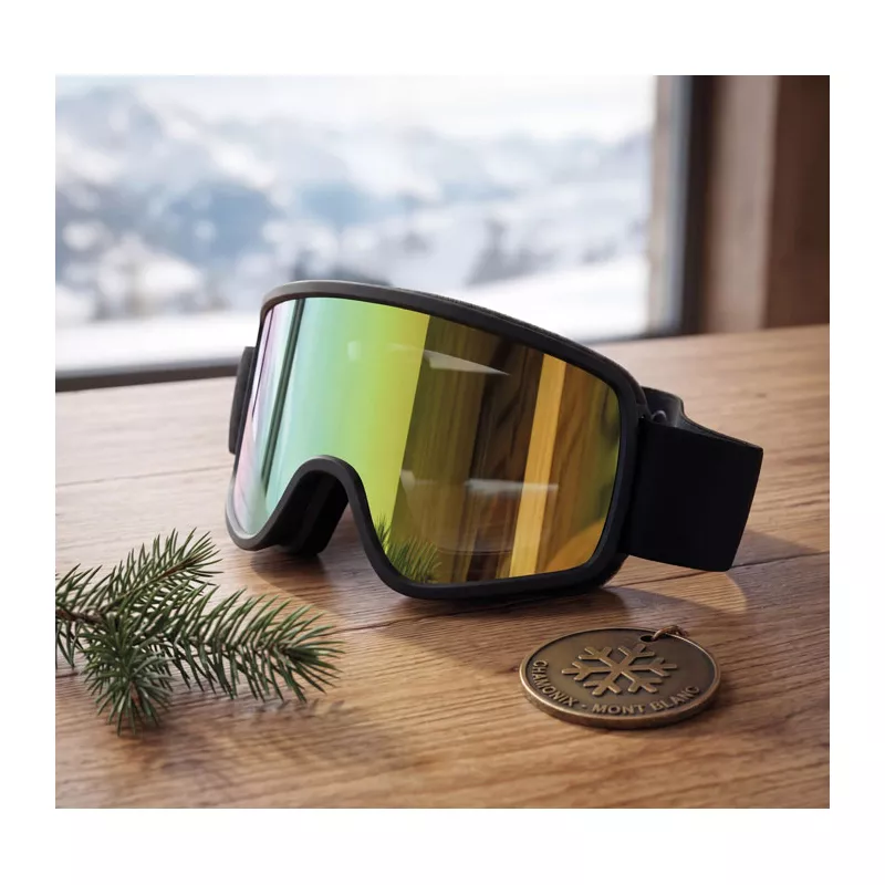 Gogle narciarskie UV400 lustrzane NISEKO - Pomaranczowy (MO3194-10)