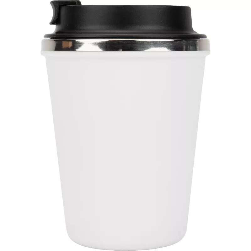 Kubek termiczny 350 ml z powłoką z recyklingu METODY - biały (8496206)