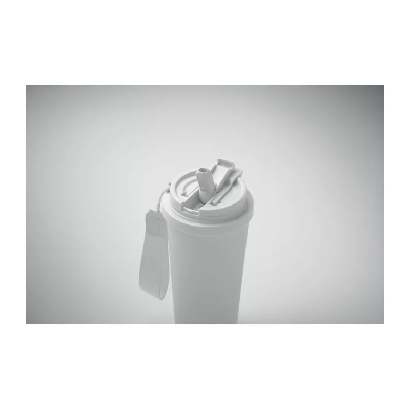 Kubek termiczny 2 w 1 ze stali 500 ml TOPAZ LARGE - Bialy (MO2662-06)