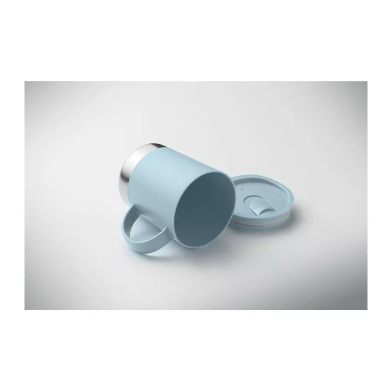 Kubek z PP z przesuwaną pokrywką 300 ml BEAKER - Baby Blue (MO2772-66)