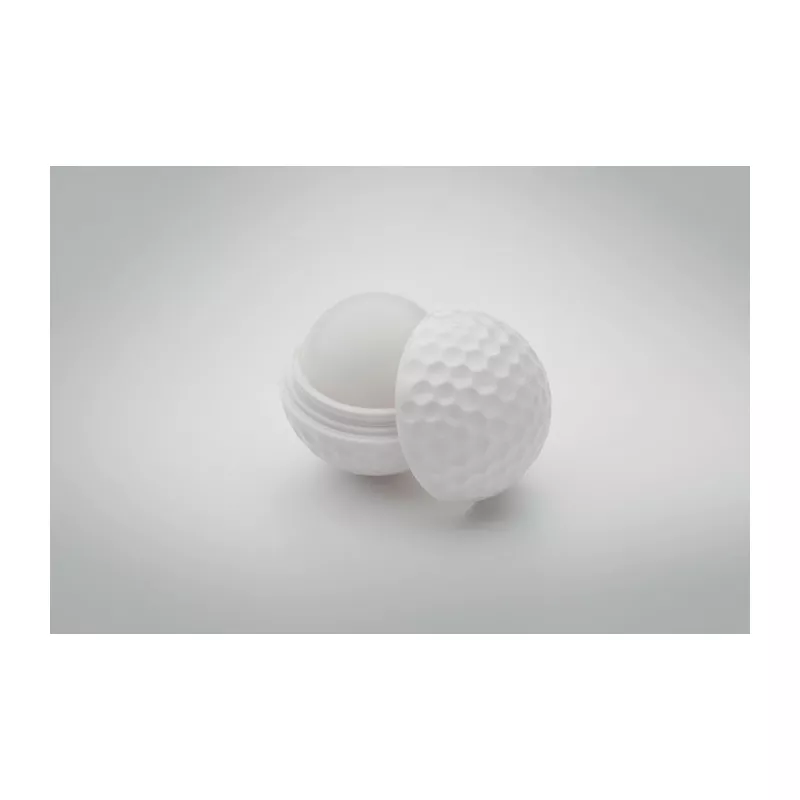 Balsam do ust SPF10 w kształcie piłki golfowej GOLF - Bialy (MO2215-06)