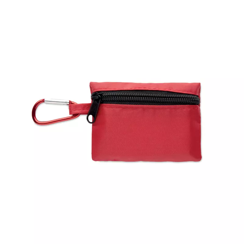 Apteczka kompaktowa w etui z RPET CAREONE - Czerwony (MO2819-05)
