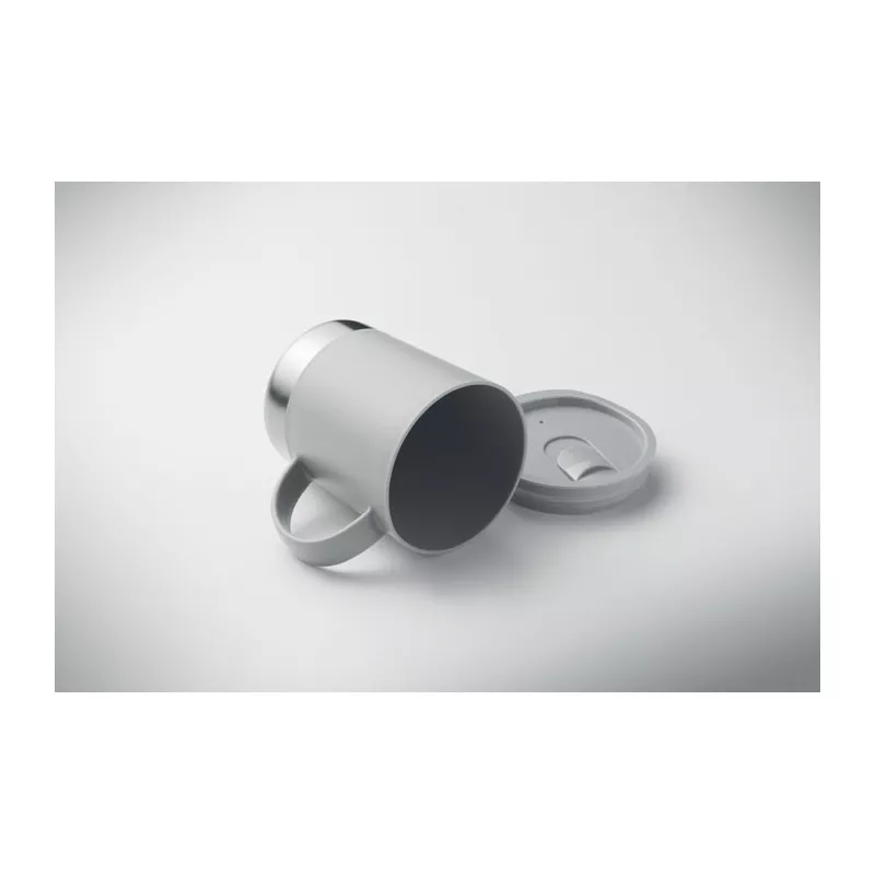 Kubek z PP z przesuwaną pokrywką 300 ml BEAKER - Szary (MO2772-07)