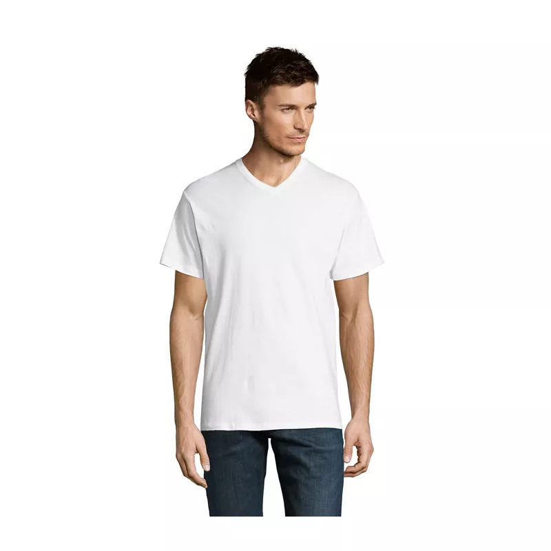 Koszulka męska V-neck 150 g/m² Sol's VICTORY - Bialy (S11150-WH)
