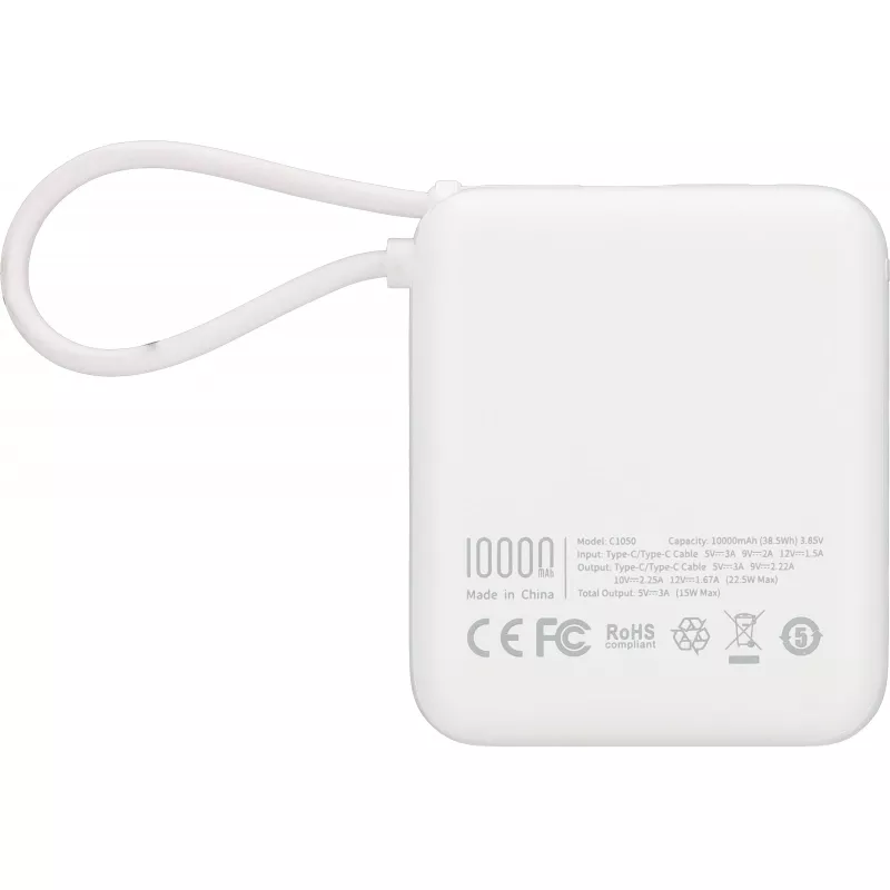 Power Bank 10000 mAh Fast Charge 22,5 W - biały (EG835006)