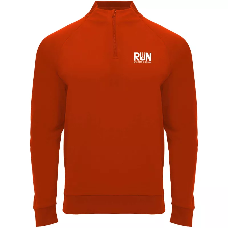 Epiro bluza unisex z długim rękawem i zamkiem błyskawicznym 1/4 200 g/m² - Czerwony (R1115-RED)