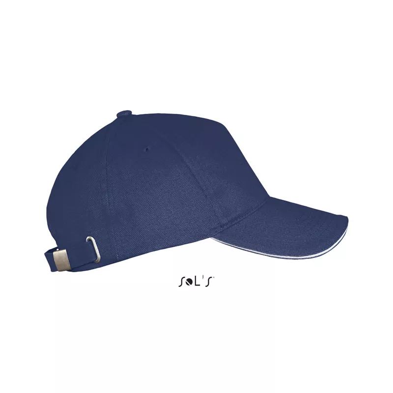 Czapka z daszkiem 5-panelowa 260 g/m² Sol's LONG BEACH - Francuski Granatowy/biały (S00594-FW)