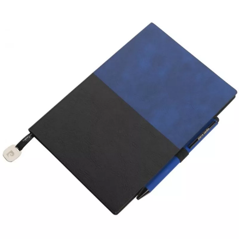 Notatnik A5 w kropki i długopis REPORTER Pierre Cardin - niebieski (B3501202IP304)